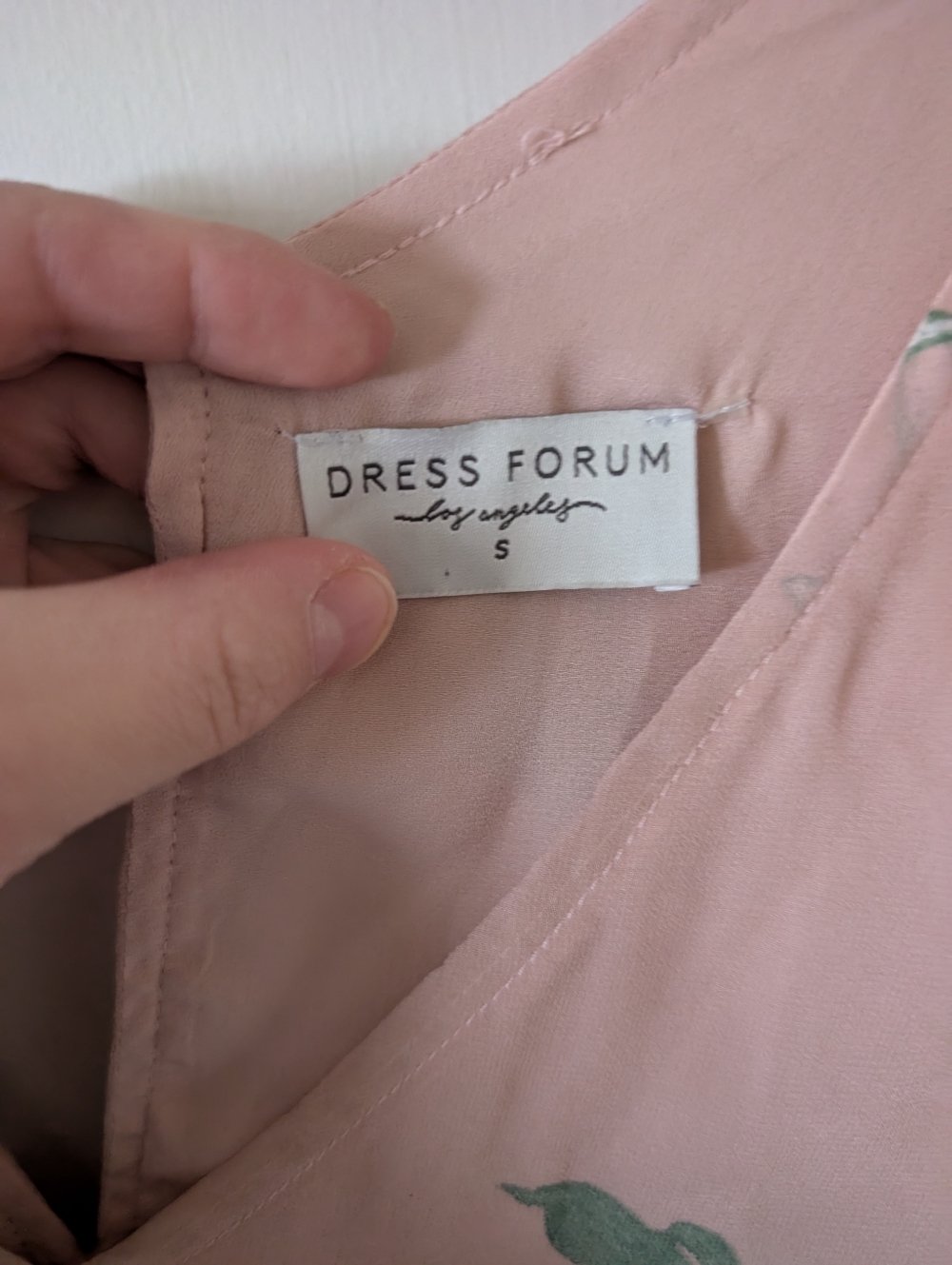 Dress Forum Blush Baby Pink Floral Maxi Fairycore Ethereal Dress Size Small - Picture 5 of 9